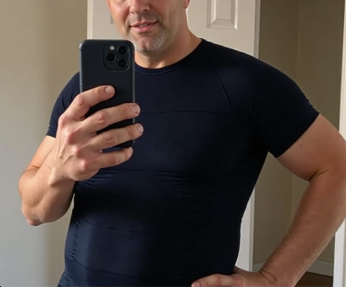 Customer photo review of T-Shirt Correcteur de posture et gainant - Mixte | Sameo