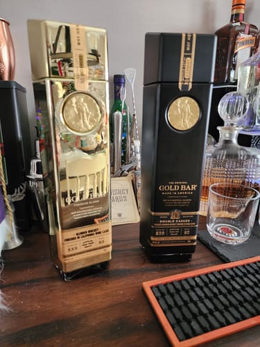 Customer photo review of Gold Bar Double Casked Bourbon Whiskey Finished in Wine Casks (750ml)