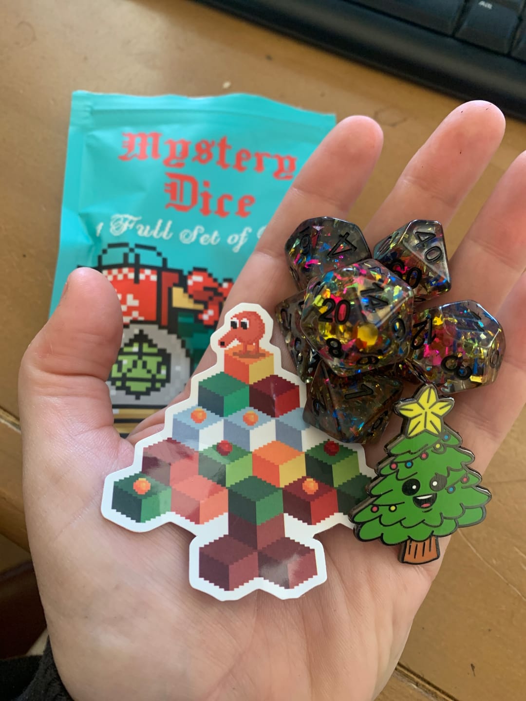 Customer photo review of Holiday Premium Mystery Dice