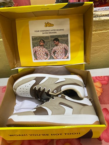 Customer photo review of LOUIS Beige Brown Men's casual sneaker