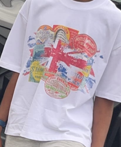 Customer photo review of 'STAMPS' GRAPHIC TEE