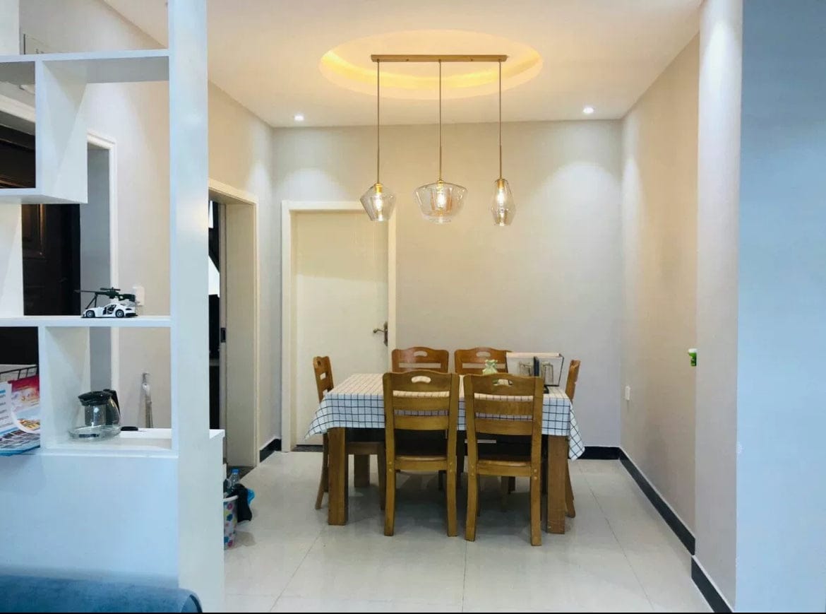 Customer photo review of Modern Minimalist Amber Glass Pendant Light