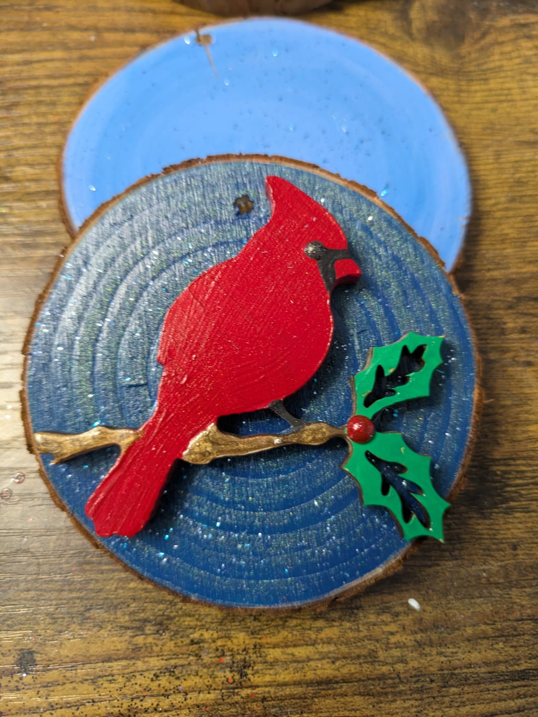 Customer photo review of Unfinished Wood Bird on Branch Shape - Craft - up to 36"