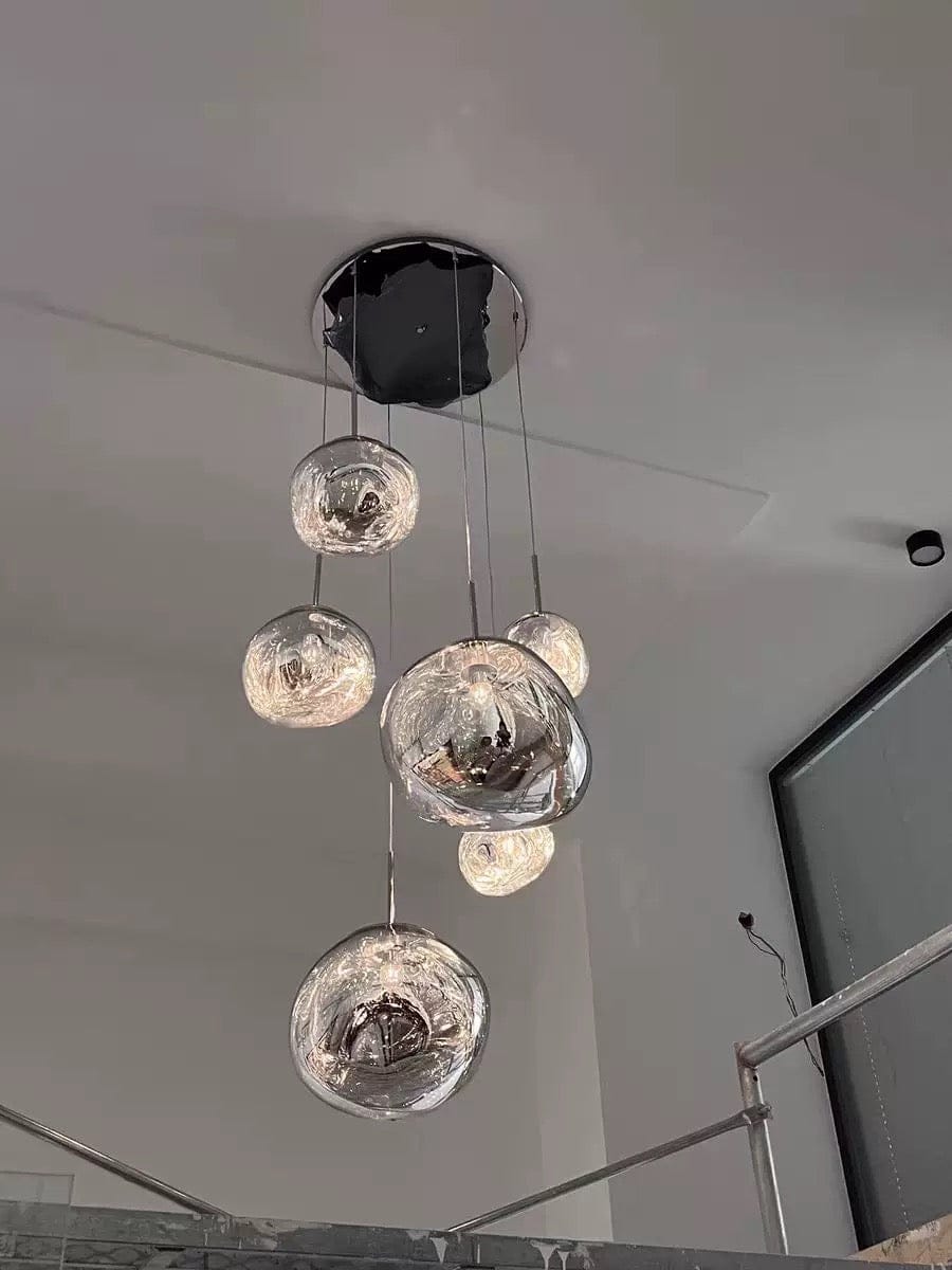 Customer photo review of Tambora Lava Pendant Light(Mixed Sizes), Bulb Version