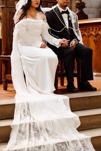 Customer photo review of Pearl Rosary Wedding Unity Cord