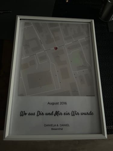 Kundenbewertung mit Foto zu "Unser Ereignis" - Personalisierte Acryltafel