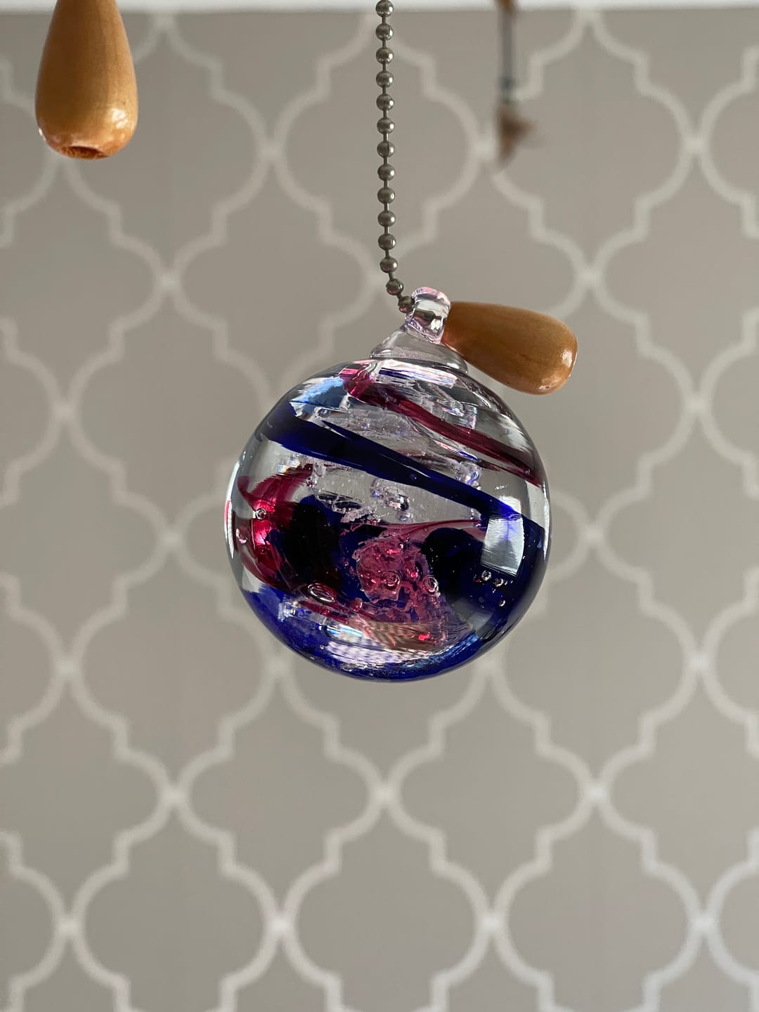 Customer photo review of Glimmer Orb with Cremation Ashes