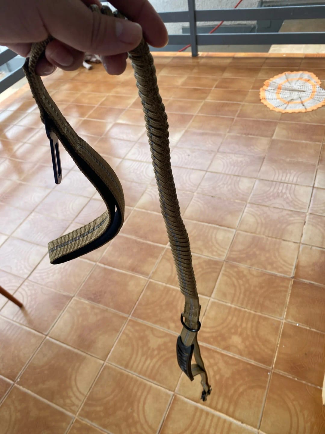 Customer photo review of Heavy-Duty Reflective Bungee Dog Leash with Car Seatbelt Attachment for Large Dogs - Tactical Shock-Absorbing No Pull Design