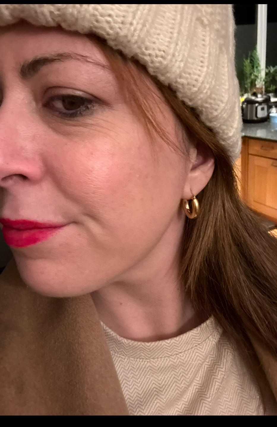 Customer photo review of Chubby Hoop Earrings