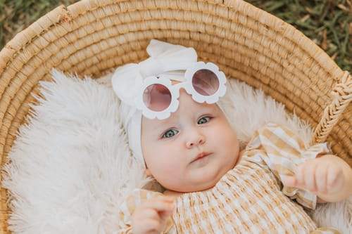 Customer photo review of Flower Sunnies in White