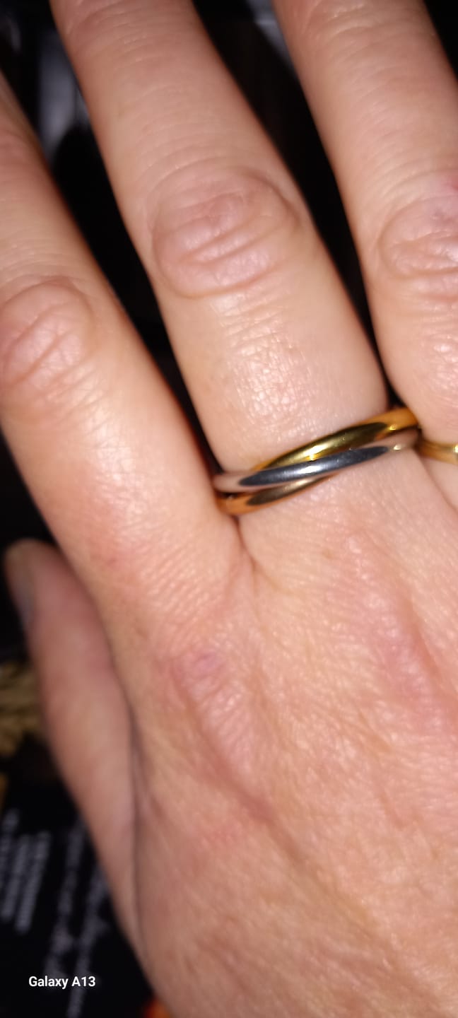 Customer photo review of Bague d'Anxiété Acier Inoxydable 3 Anneaux