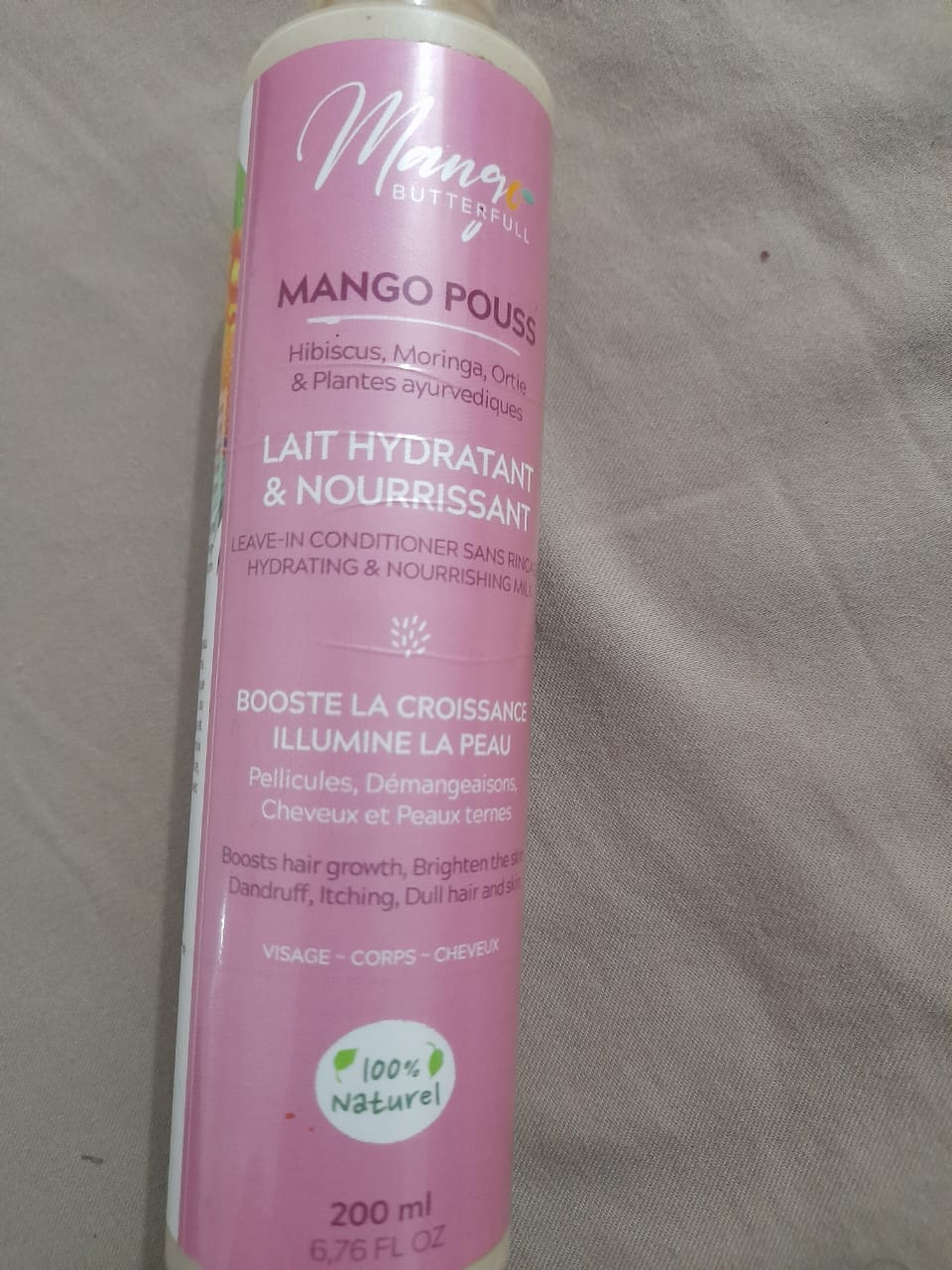 Customer photo review of Lait hydratant et nourrissant - POUSS