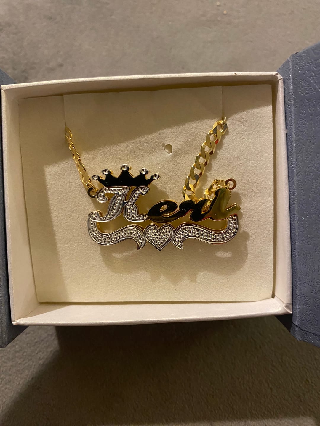 Customer photo review of Double Plated Name Necklace "Christina"