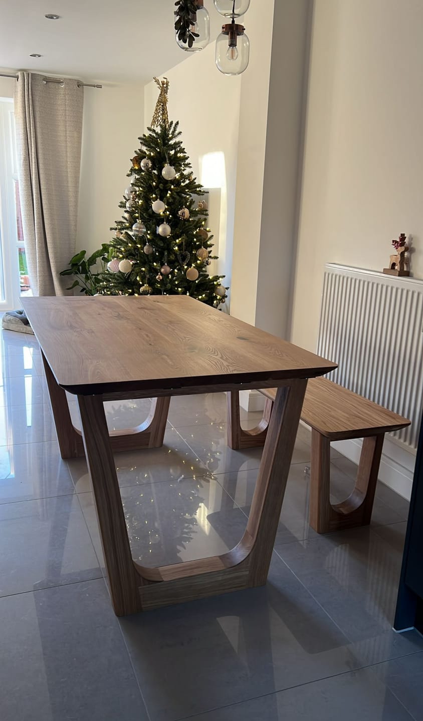 Customer photo review of Lilian Extendable Dining Table in Solid Oak
