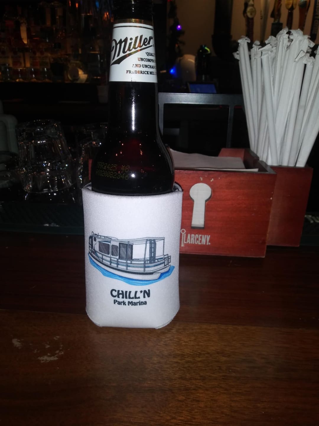 Customer photo review of Custom Boat Koozie