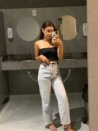 Maria Rita S. review of Calça Jeans Reta Araçá Azul Claro image 1 out of 3