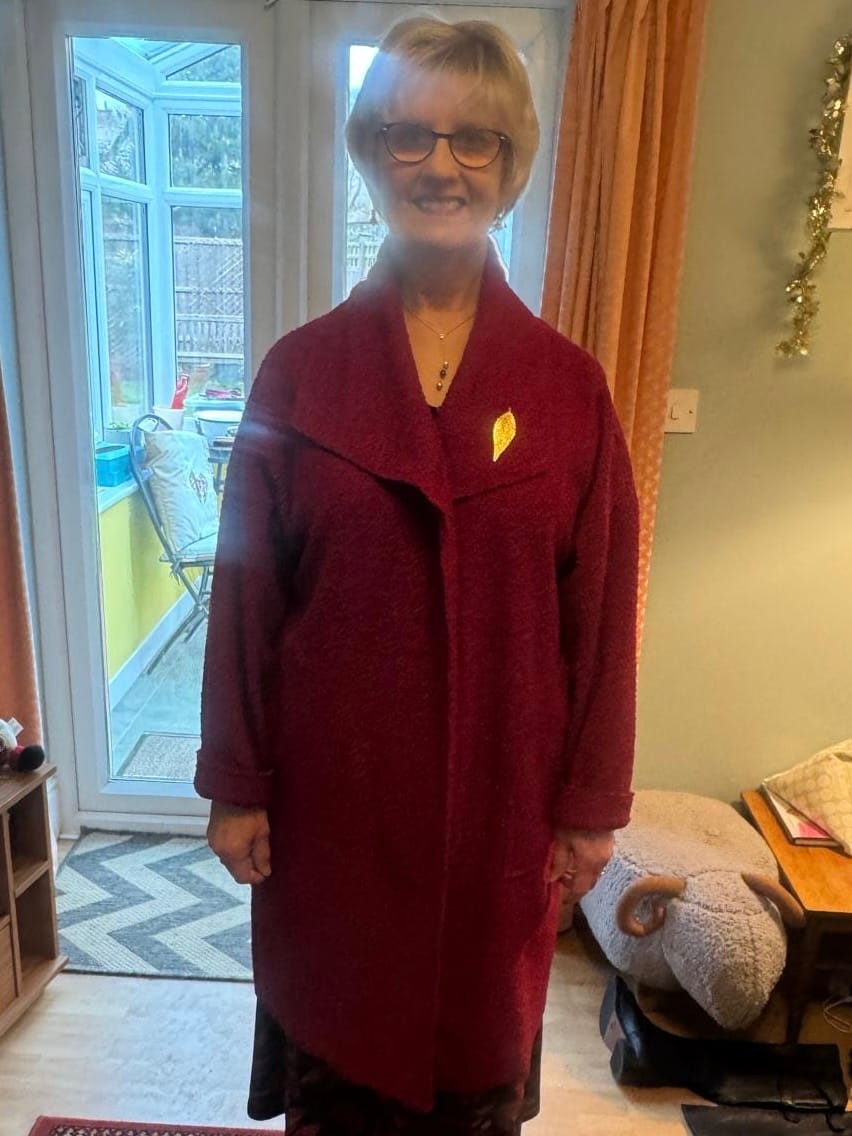 Customer photo review of Plain Sheep Loop Boucle Fabric