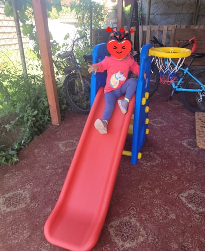 Customer photo review of Tobogan 3 en 1 Con Cesta de Basquetbol Bebesit