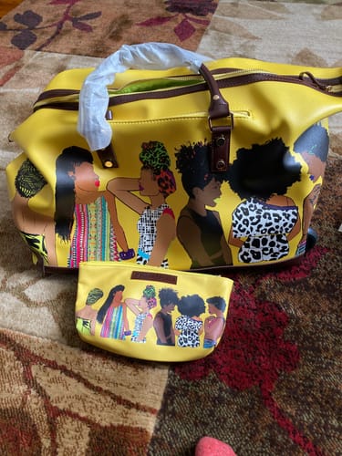 Customer photo review of Squad Lemon Yellow Roller Bag