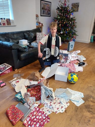 Customer photo review of Kid's Ultimate Mystery Football Box (5 Items)