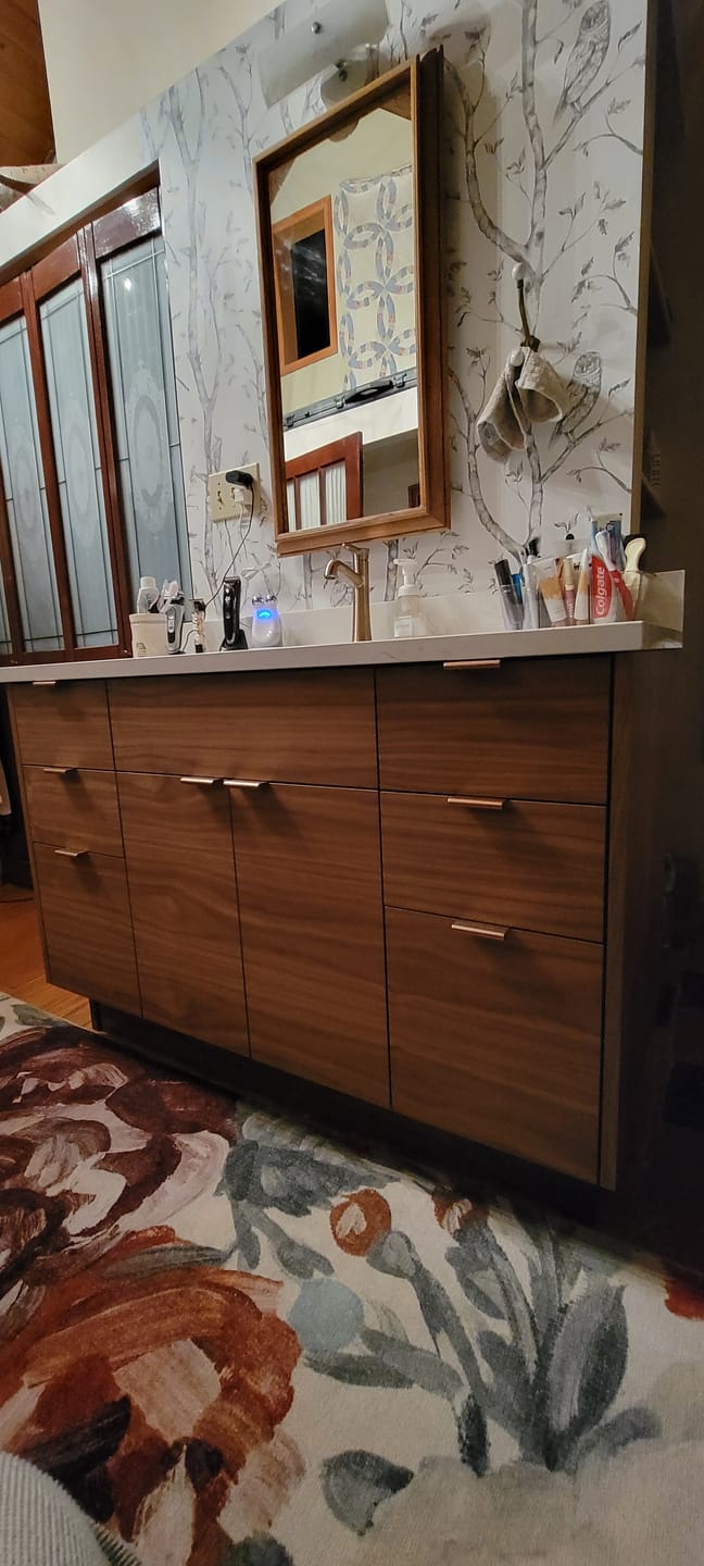 Customer photo review of Austin 48" American Black Walnut Bathroom Vanity