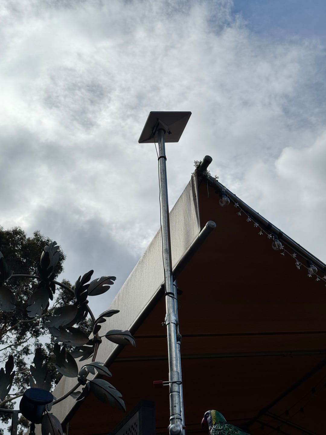 Customer photo review of Starlink Mini Dish Protector Shield compatible with roof rack mount