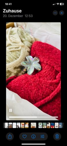 Customer photo review of Flower Haarklammer - Grau/Chrome