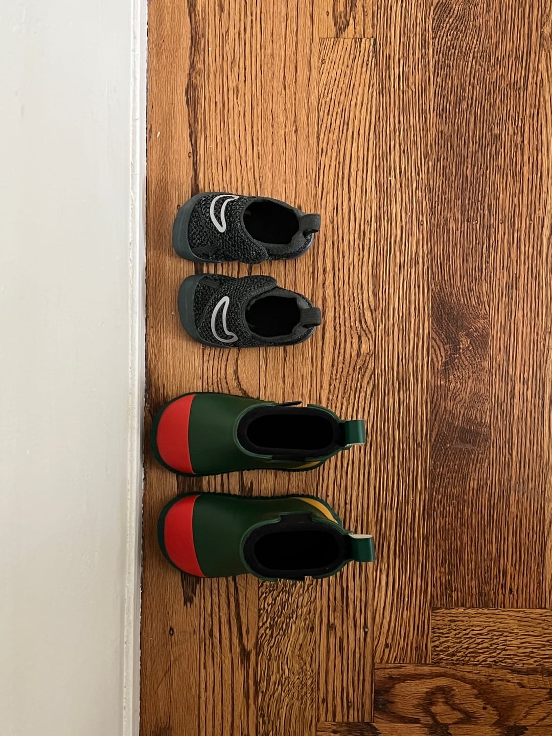 Customer photo review of Colour Block Ankle Wellington Fair Rubber Natural Waterproof Boots