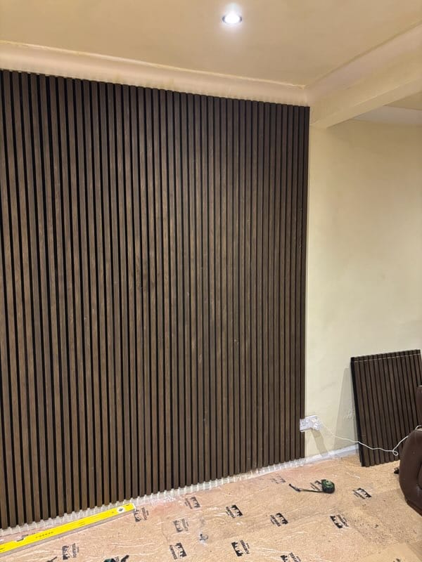 Customer photo review of Wooden Wall Panel | Smoked Oak | Premium 3-sided Wood Veneer