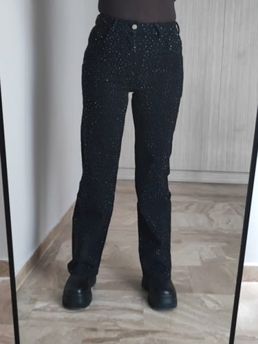 Customer photo review of Τζιν παντελόνι με στράς