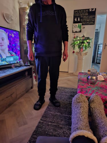 Customer photo review of GREY ZIP HOODIE - 💰