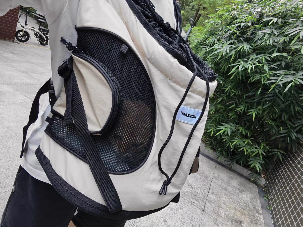 Customer photo review of Comfortable Labor-saving Front Pet Carrier