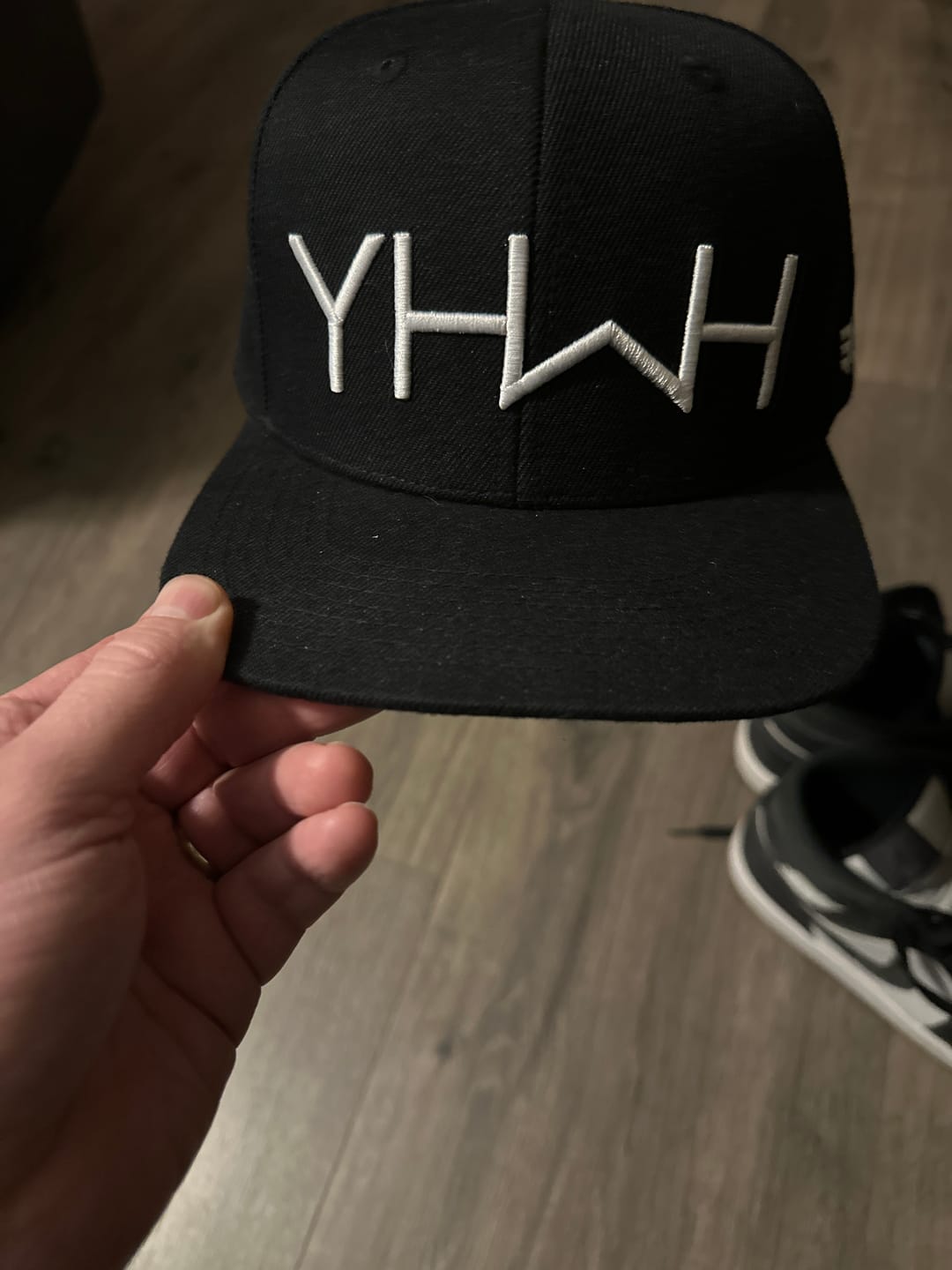 Customer photo review of YHWH Snapback - Black