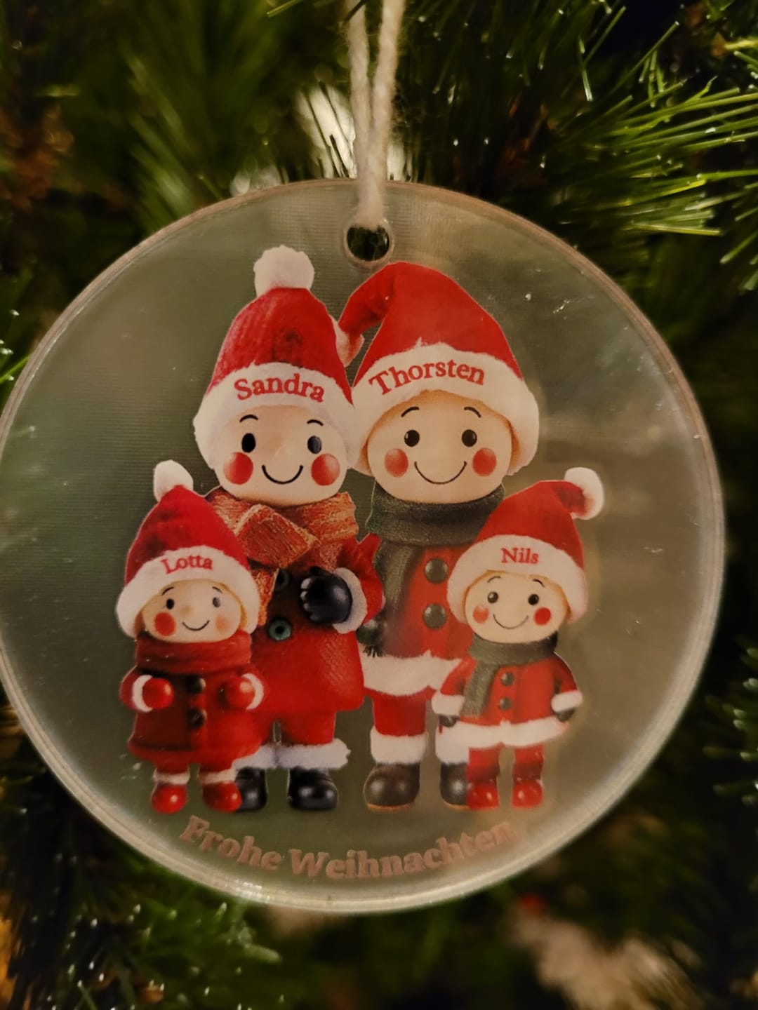 Customer photo review of Geschenkverpackung für Baumschmuck Rot/Gold