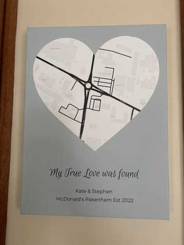 Customer photo review of Where it all began - Personalised Poster