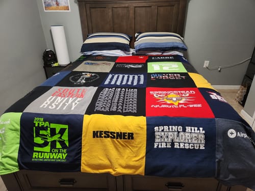 Customer photo review of Classic T-Shirt Blanket