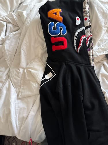 Customer photo review of Bape shark full zip double hoodie