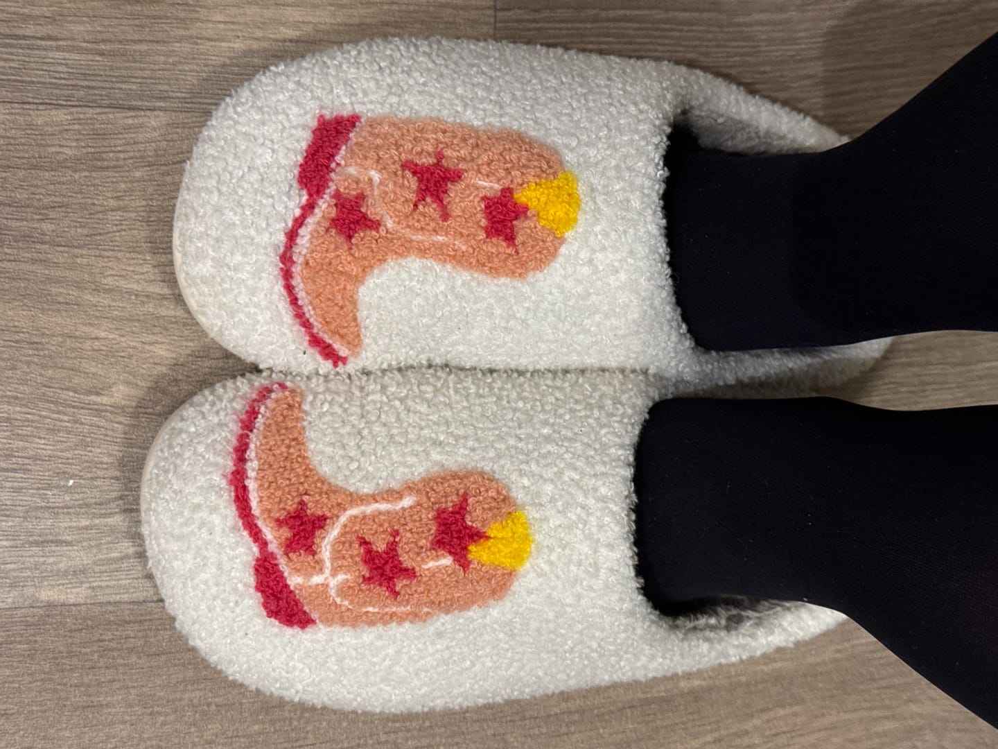 Customer photo review of Cowboy Boots Slippers