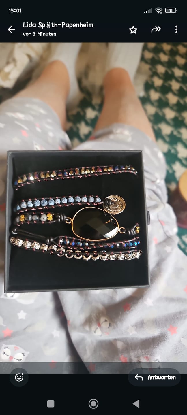 Customer photo review of Power Onyx Wickelarmband | Boho