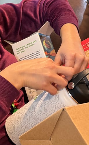 Customer photo review of Let's Wander™ National Parks Water Bottle + Stickers