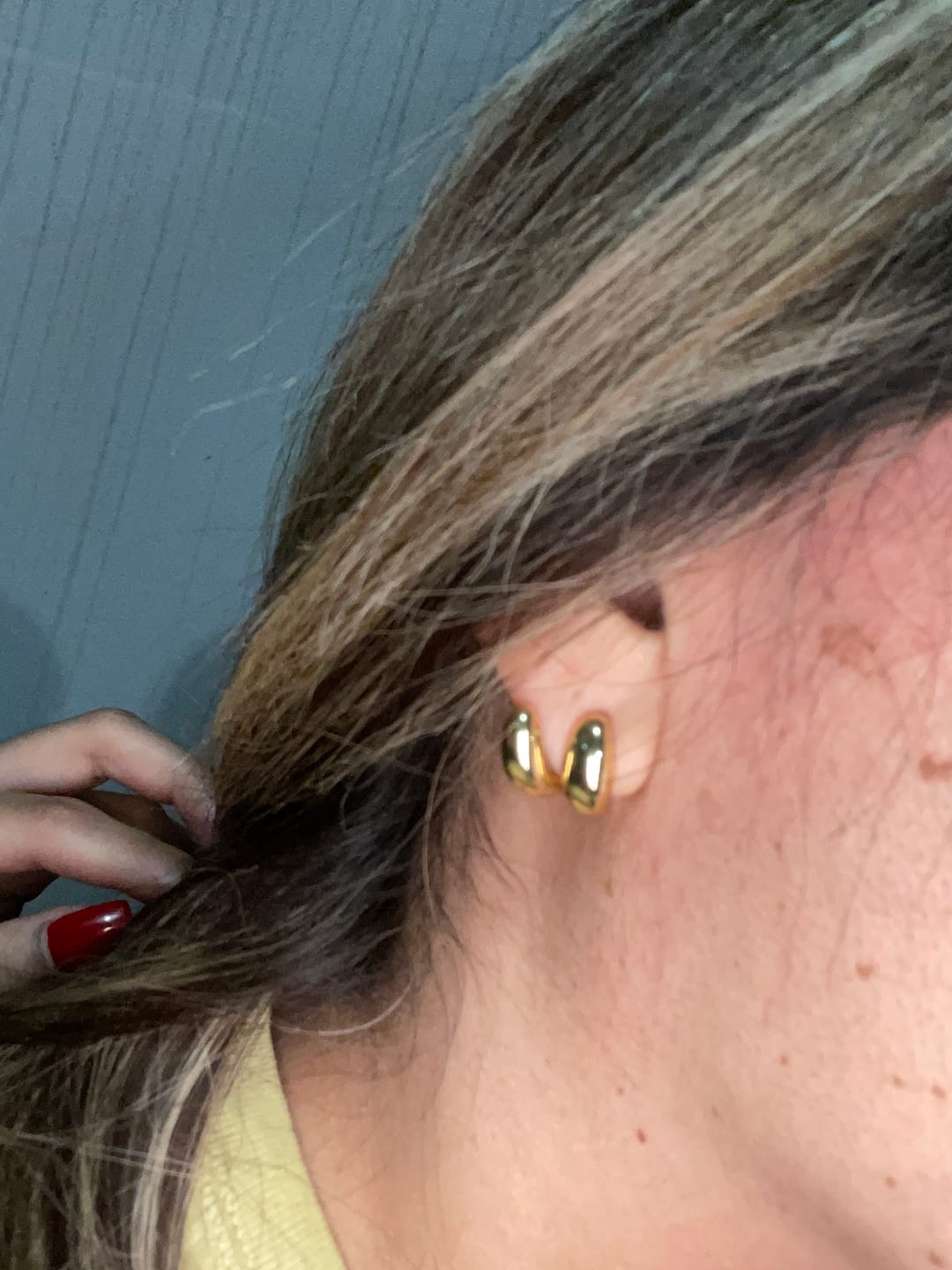 Customer photo review of Par Arete Doble Tipo Ear Cuff