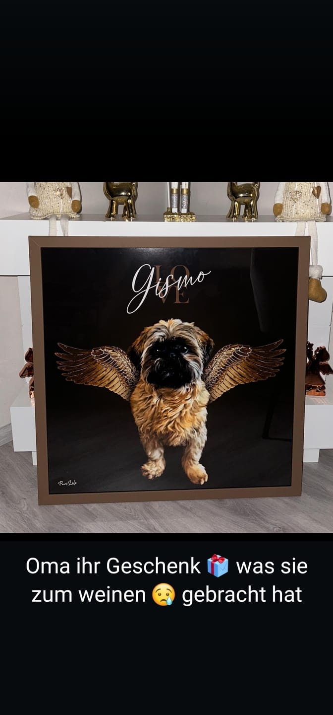 Customer photo review of Personalisiertes Portrait - Goldener Engel Stil