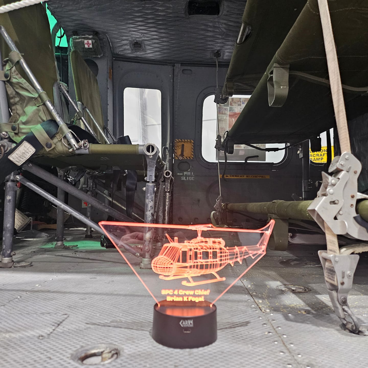 Customer photo review of UH-1 "Huey" Helicopter - 3D Optical Illusion Lamp
