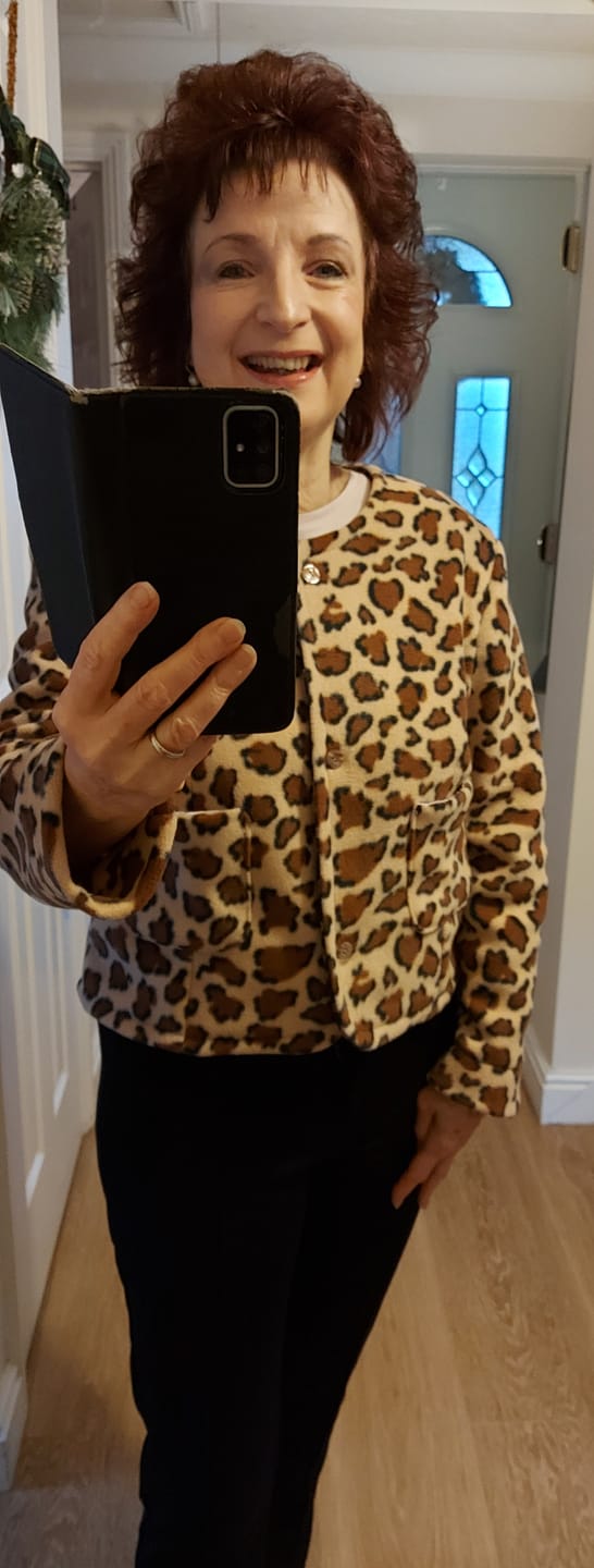Customer photo review of Brown Leopard Anti Pill Polar Fleece Fabric
