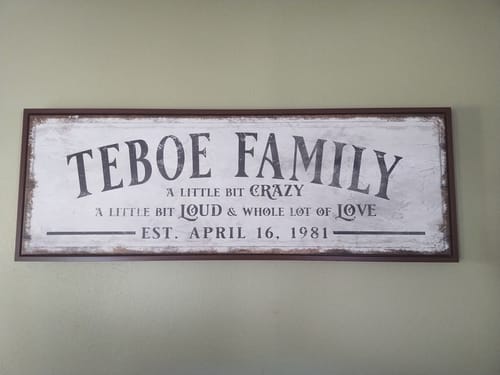 Customer photo review of Family Sign XXII