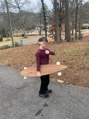 Customer photo review of Bamboo Pintail 44" Longboard