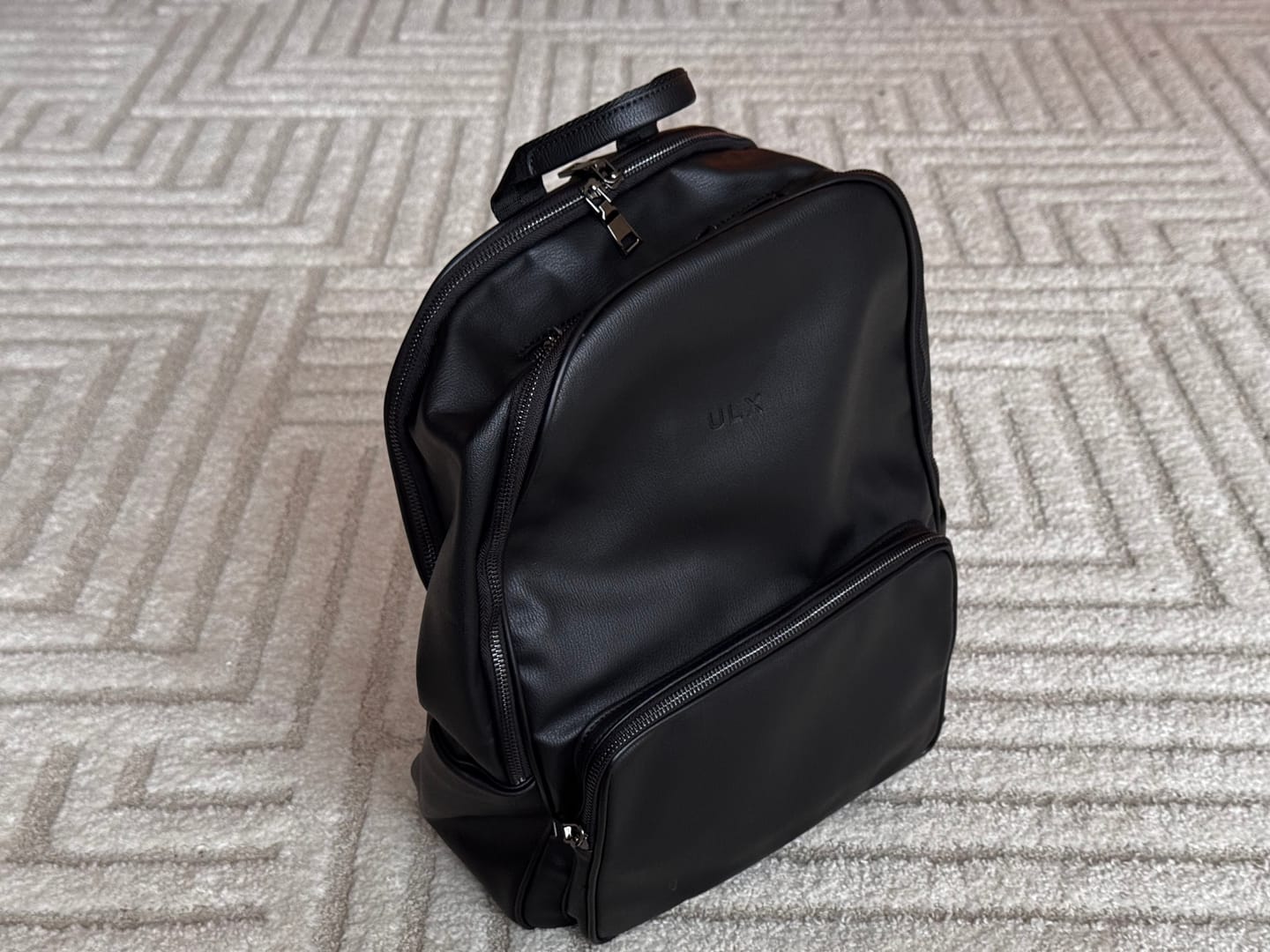 Customer photo review of Classic Leather Backpack - Black