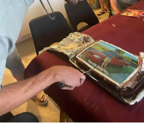 Customer photo review of A4 Rectangle Custom Edible Icing Image