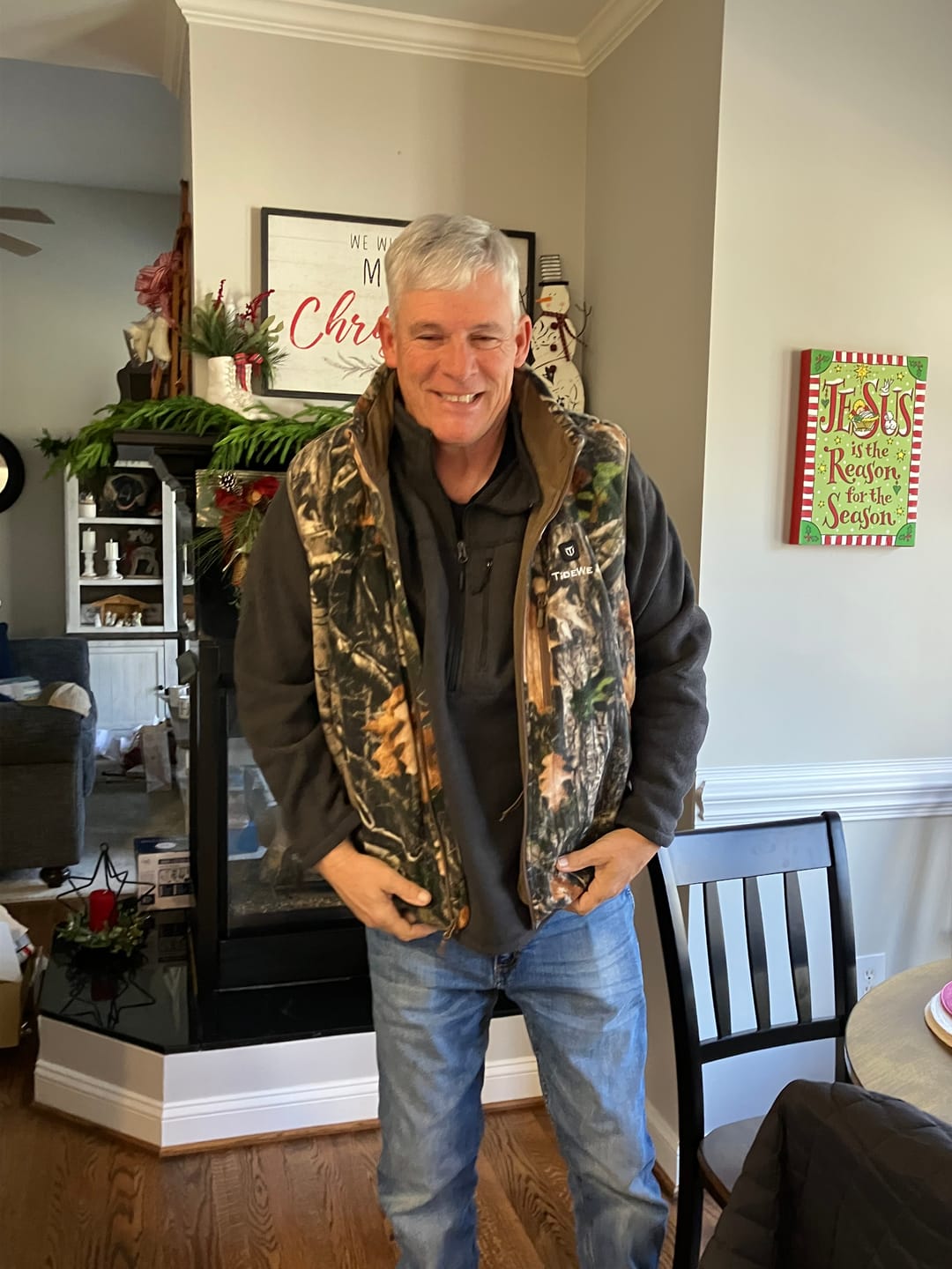 Customer photo review of ThermCore Men's Heated Vest Double-Sided Polar Fleece Hunting Vest