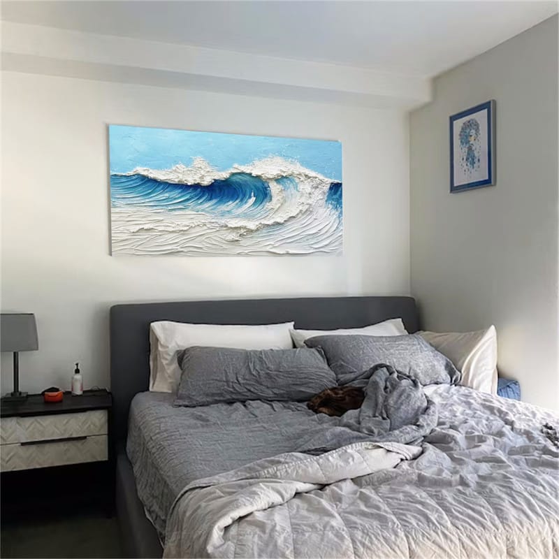Customer photo review of Ocean And Sky Textured Painting Canvas #OS010